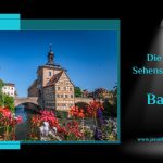 Dies ist das Coverbild für meinen Blogbeitrag 1 Tag in Bamberg – Rundgang durch die Sehenswürdigkeiten von Bamberg. Das Bild zeigt das Alte Rathaus vom Geyerswörthsteg