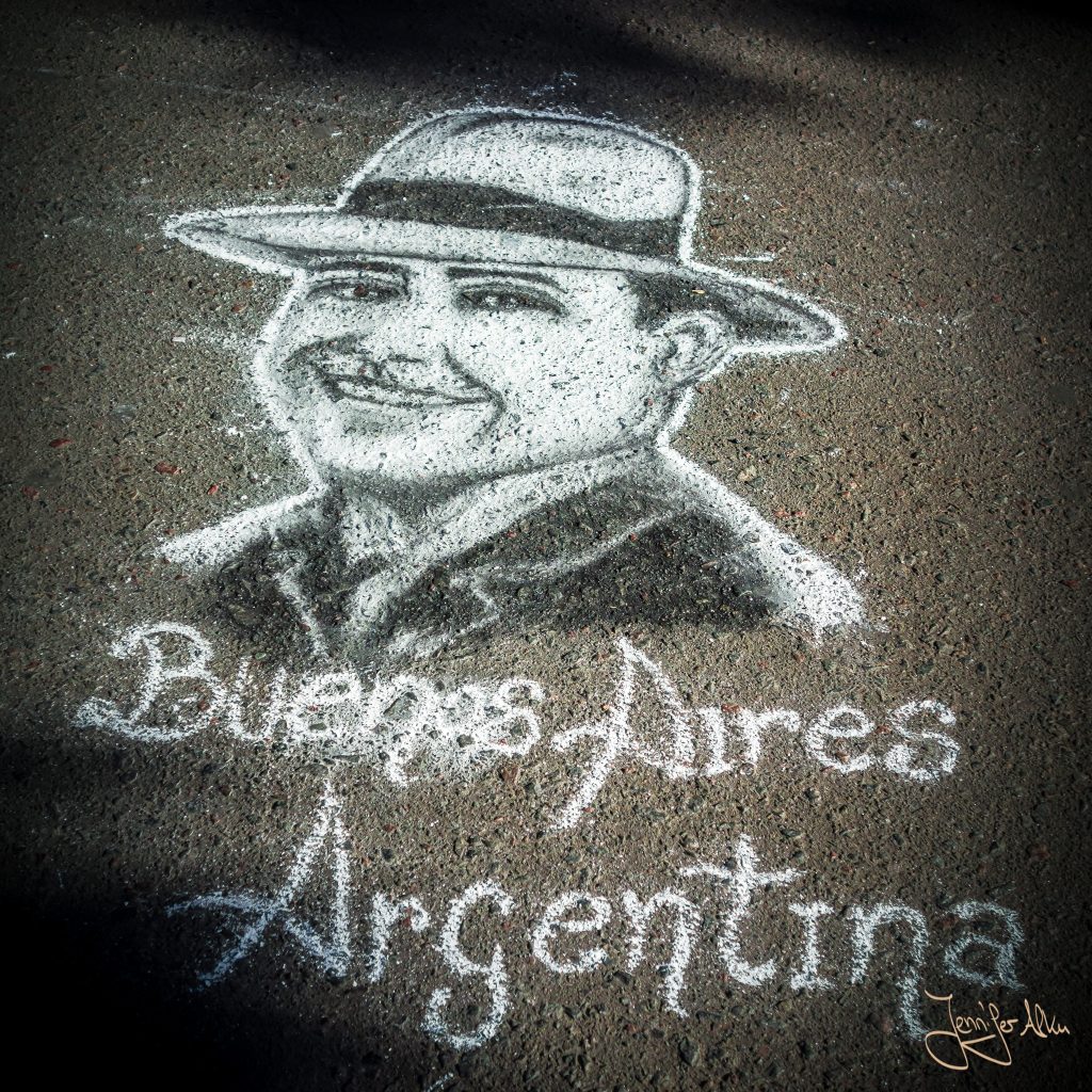 Zeichnung eines Straßenkünstlers in La Boca - Buenos Aires