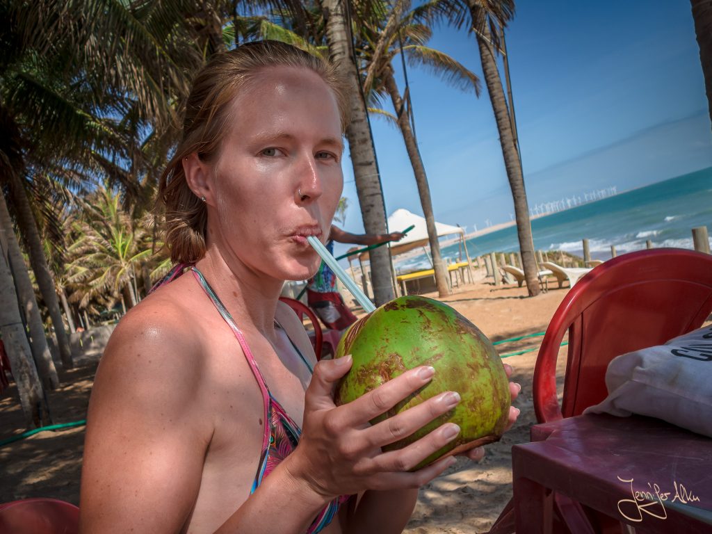 Natürlich gibt es auch hier leckere grüne Kokosnüsse zum Trinken...