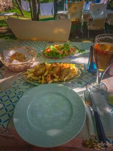 Pilgermenü in der Unterkunft