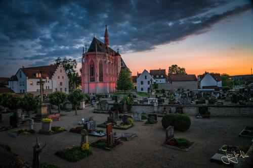 Die Ritterkapelle bei der "Night of Light" in Hassfurt #nightoflight