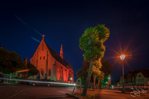 Die Ritterkapelle bei der "Night of Light" in Hassfurt #nightoflight