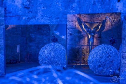 Kronach leuchtet 2018 - Motiv im Spiegel fotografiert