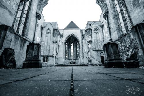 Kirchenruine in Wachau - nähe Leipzig, Sachsen, Deutschland