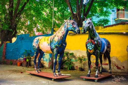 Die Sehenswürdigkeit / Touristenattraktion La Boca - Buenos Aires / Argentinien
