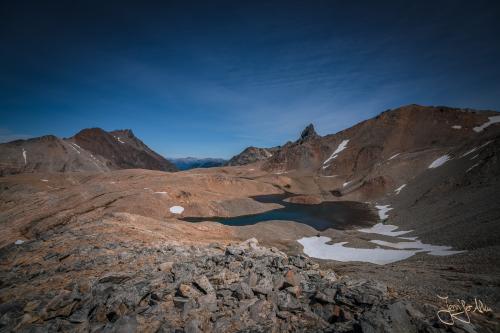 Die Laguna Jujuy beim Aufstieg auf den Cerro Capitan