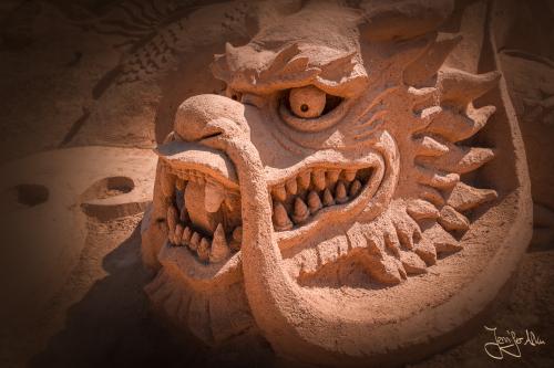 Chinesischer Drachen - Sand City – Das Sandskulpturenfestival an der Algarve in Portugal