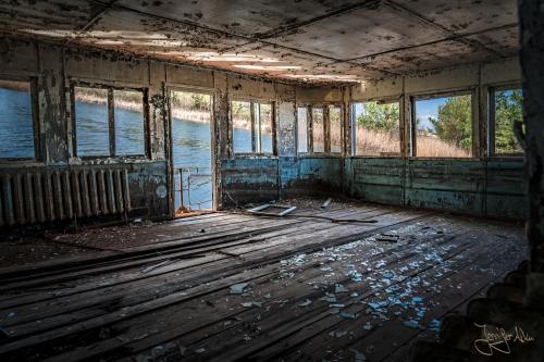 Hausboot - Tschernobyl, Ukraine