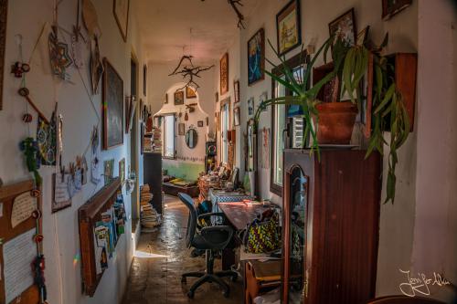 Die ausgestellte Kunst im Hostel bietet viel Inspiration