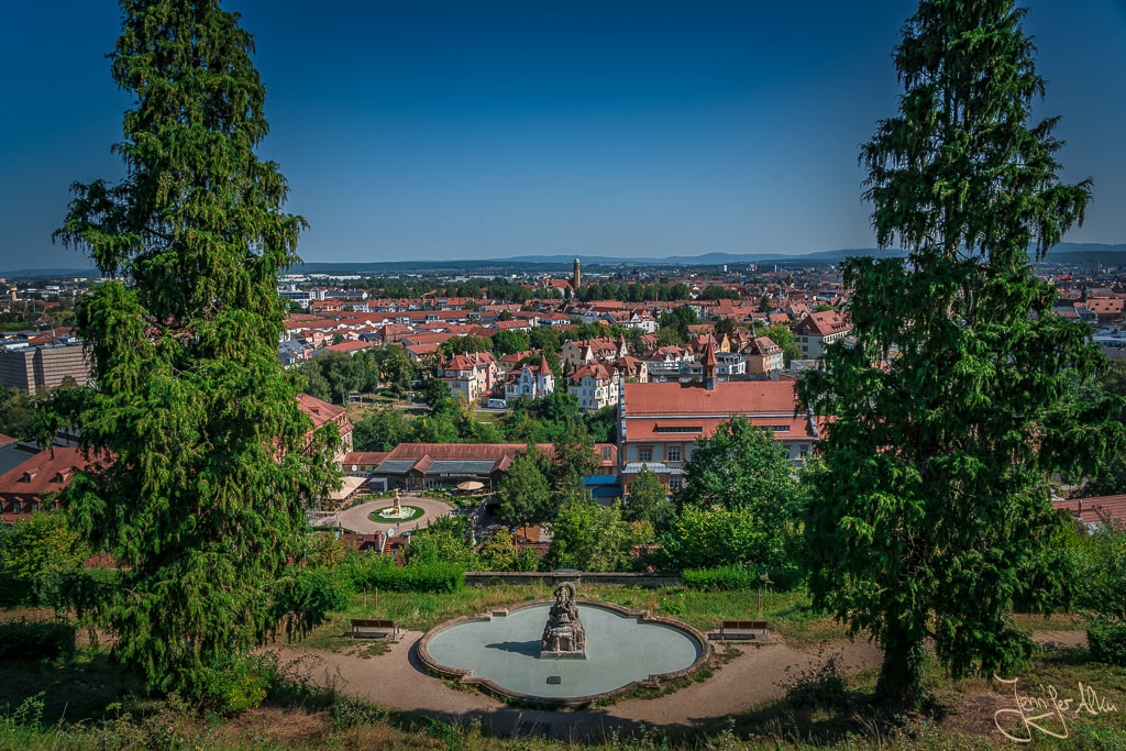 Dieses Bild zeigt die Aussicht vom Kloster Michelsberg in Richtung Altstadt