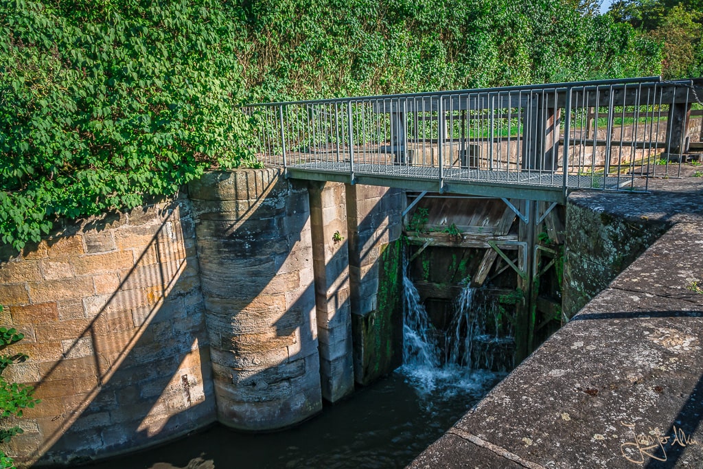 Dieses Bild zeigt die Schleusse 100 im Mühlenviertel in Bamber