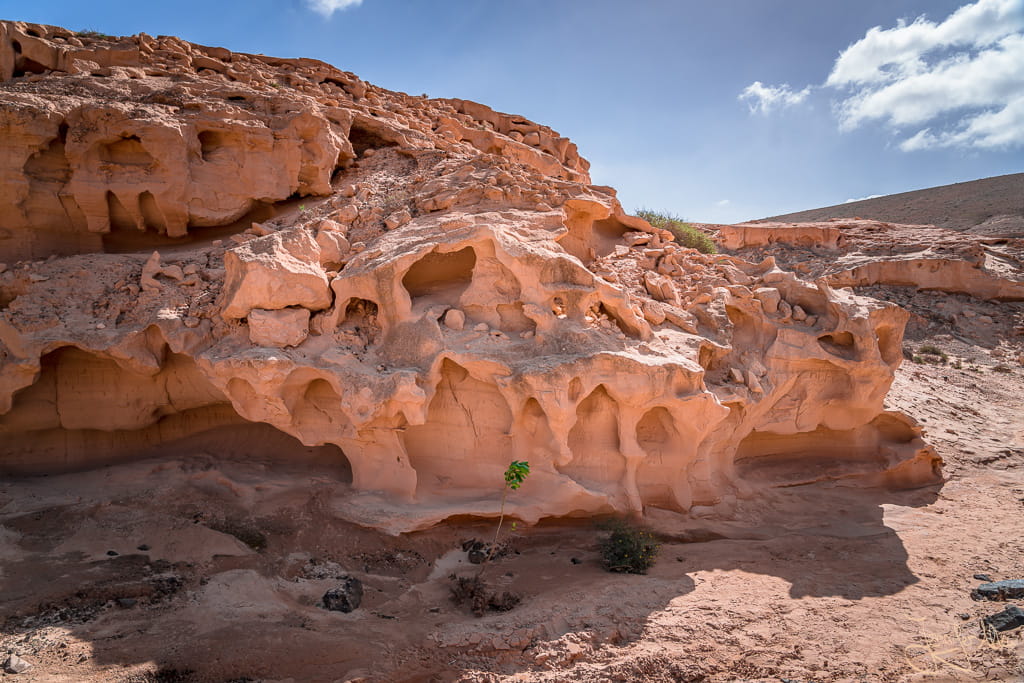 Skurrile Felsformationen im Barranco de los Encantados auf Fuerteventura