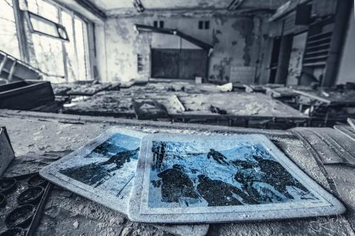 Ehemalige Schule in Tschernobyl (Ukraine)