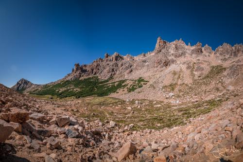 Trekking bei Bariloche: Rückweg von Refugio Frey über die Laguna Schmoll
