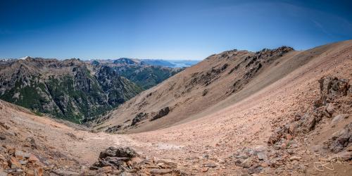 Trekking bei Bariloche: Rückweg von Refugio Frey über die Laguna Schmoll