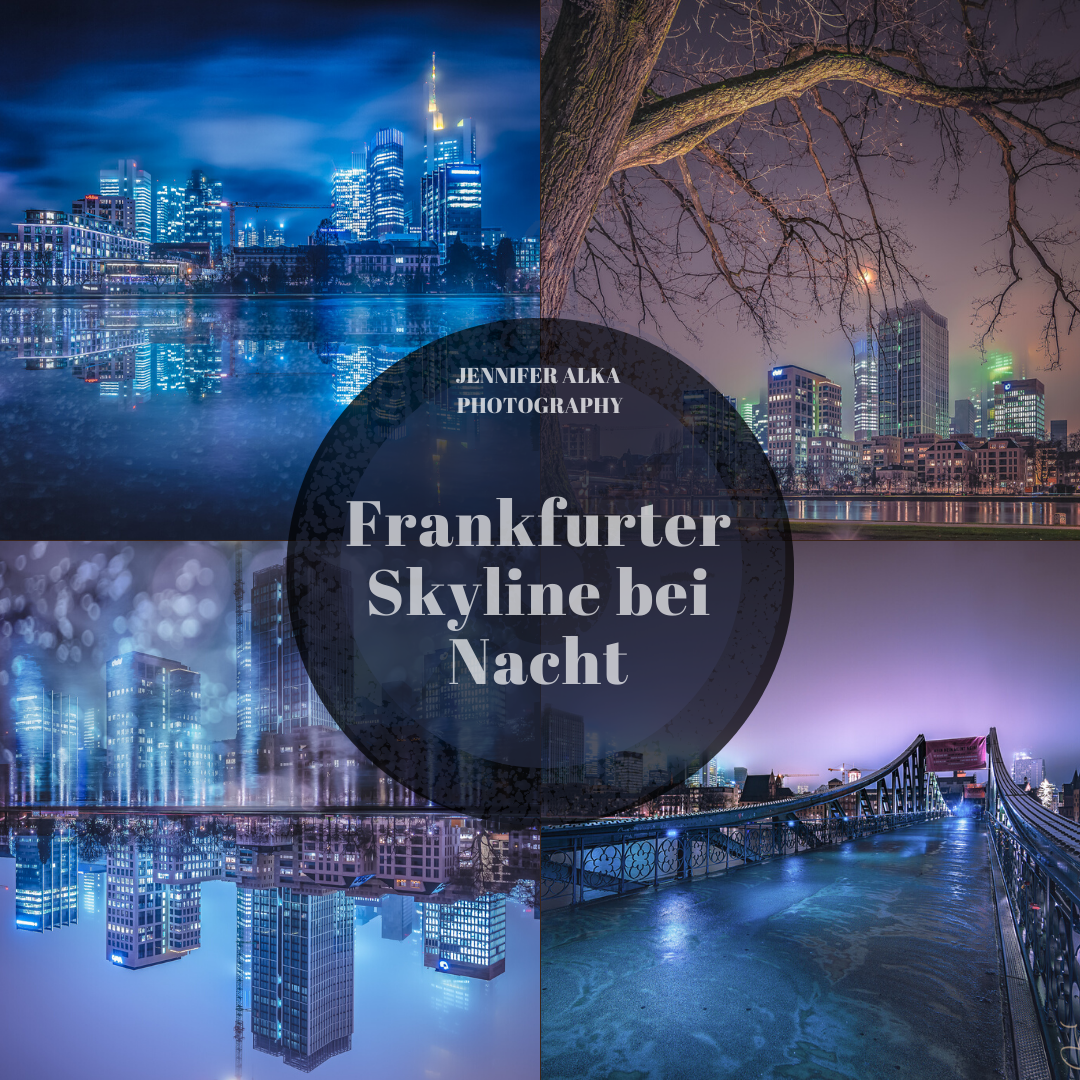Frankfurt am Main - Skyline bei Nacht und Nebel