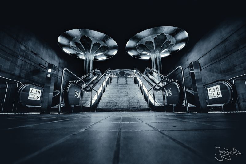 U-Bahn Station Frankfurt Architekturfotografie