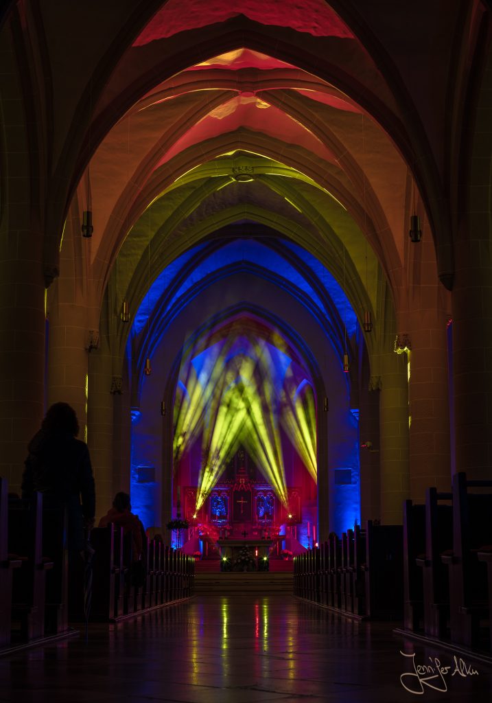 Lasershow Stadtpfarrkirche St. Johannes