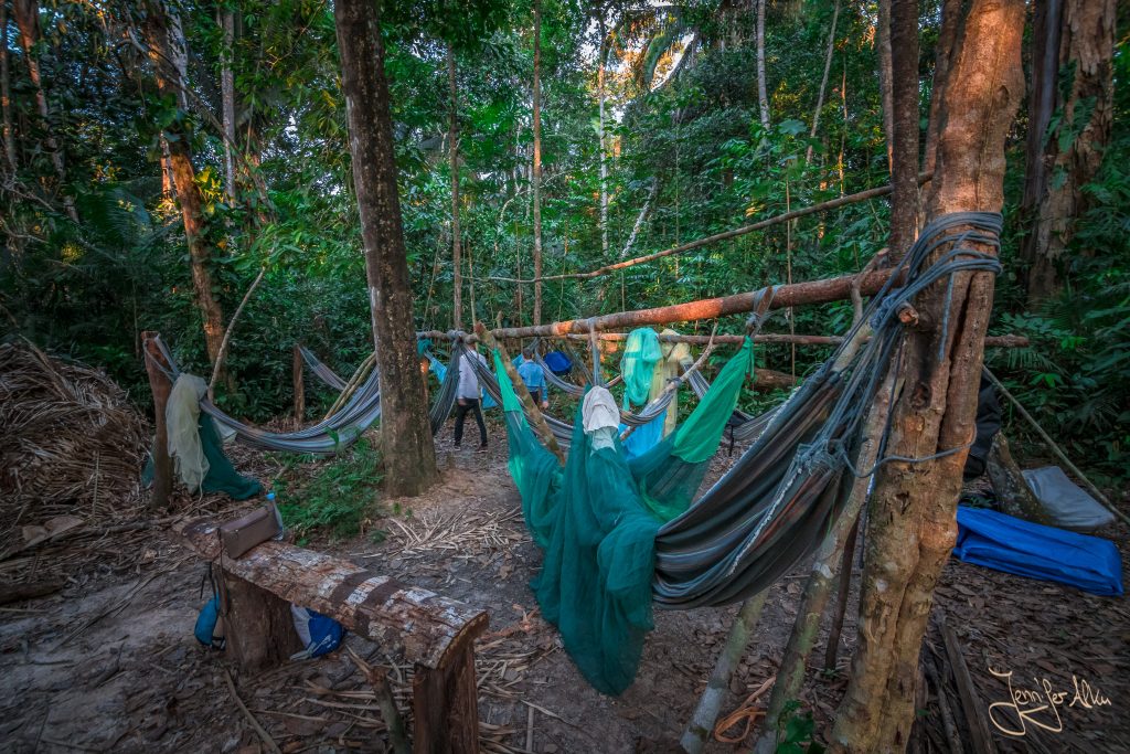 Unser Nachtlager im Dschungel des Amazonas Regenwaldes bei Manaus