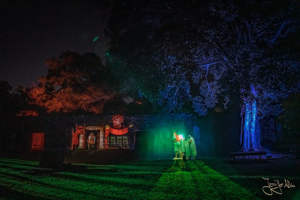  Lichtershow / Lasershow in den Ruinen von San Ignacio Mini