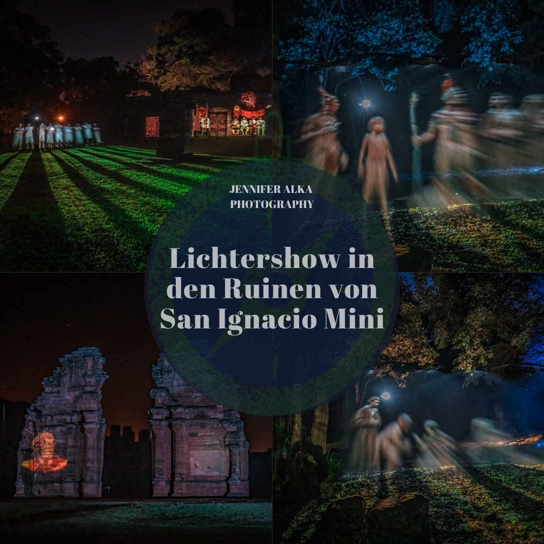 Lichtershow in den Ruinen von San Ignacio Mini / Argentinien