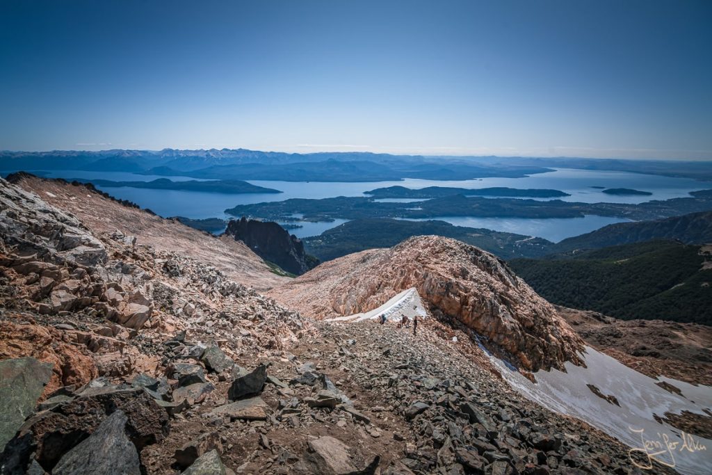 Dieses Bild zeigt die Aussicht kurz vorm Gipfel des Cerro Lopez bei Bariloche