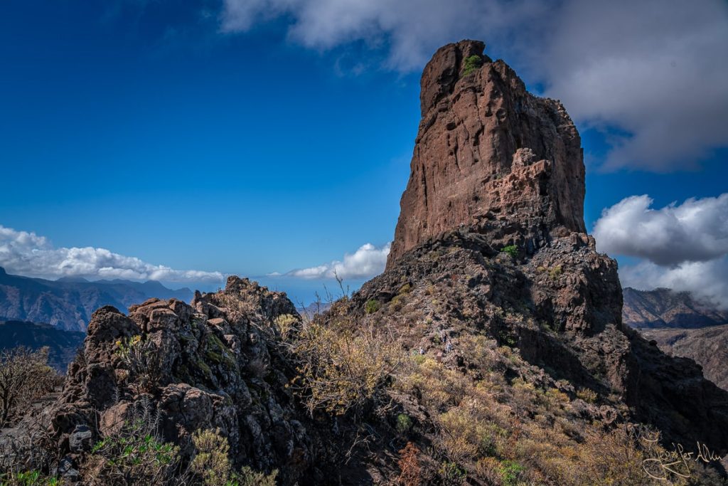 Dieses Bild zeigt den Gipfel des Roque Bentayga auf Gran Canaria