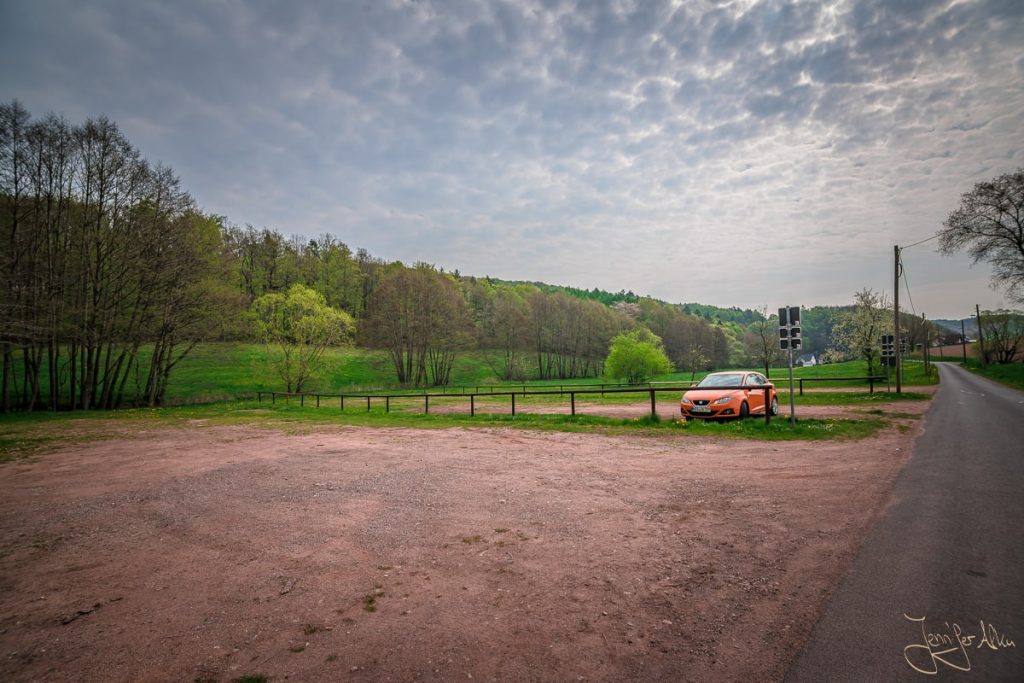 Dieses Bild zeigt den Wanderparkplatz in Mosbach / Wutha Farnroda